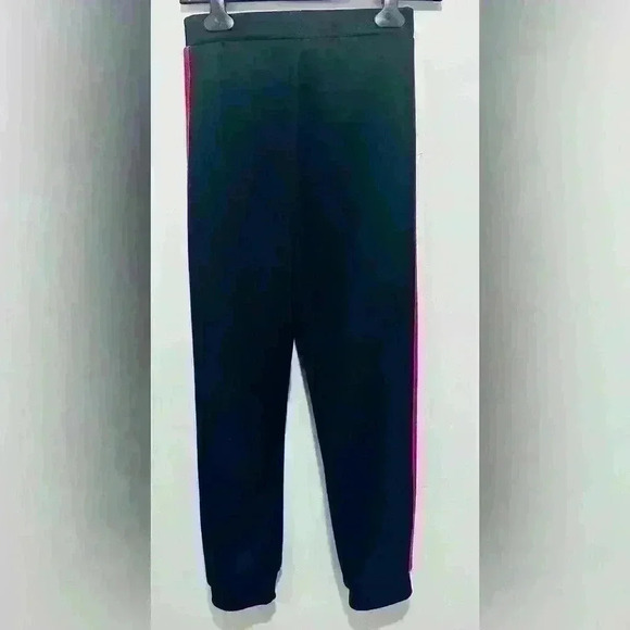 Adidas Youth Tall Size Large/14, Classic Tricot Jogger, Black with Pink Stripes - Picture 2 of 14